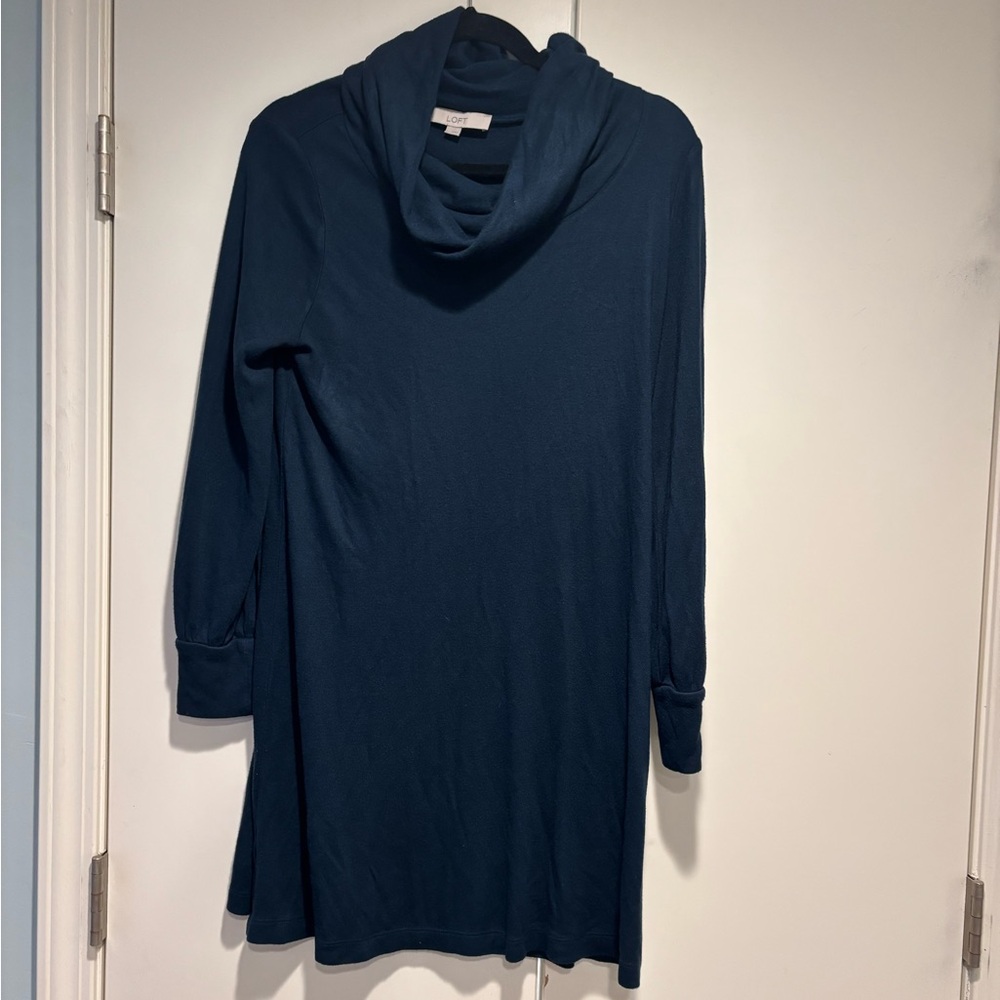 LOFT Cowl Neck cozy knit dress